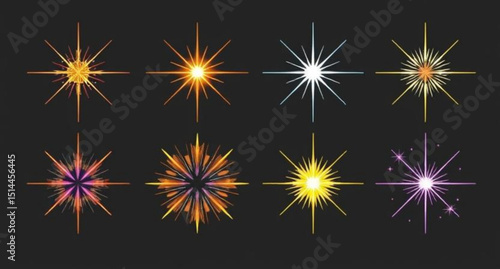 star cluster vector, abstract cosmic stars, decorative twinkle star, galaxy stars clipart, shining night star, constellation pattern vector, starburst clipart, fantasy star illustration, neon stars ve