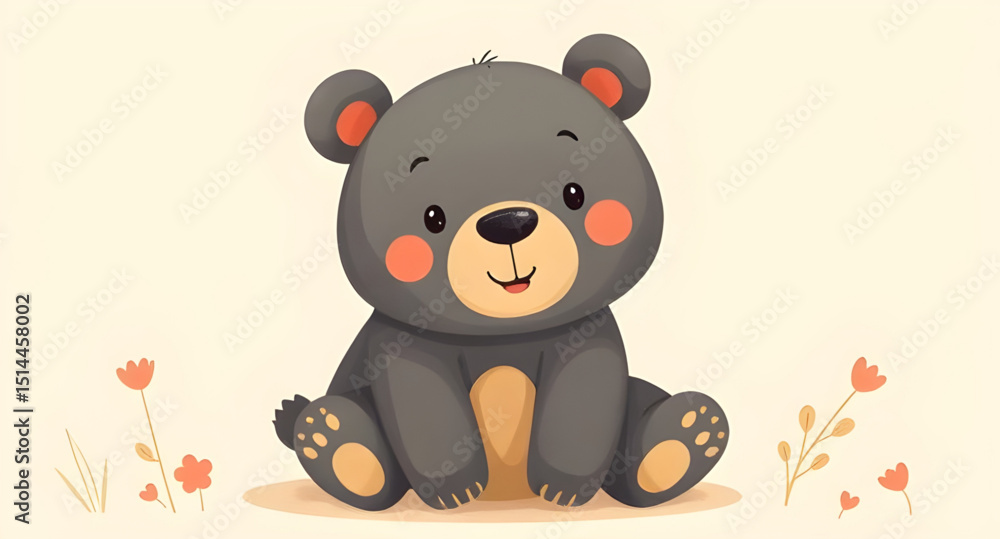Obraz premium Cute bear drawing