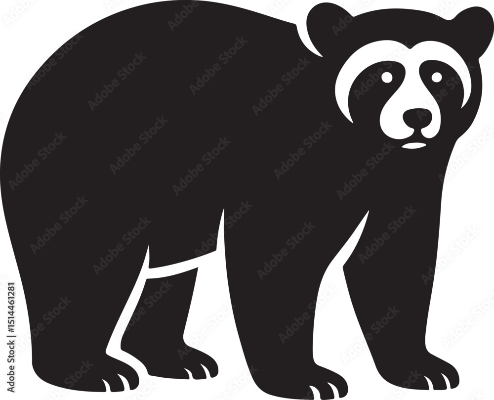 Fototapeta premium spectacled bear vector