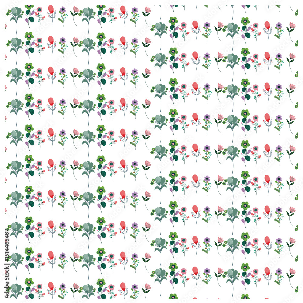 Obraz premium Flower Pattern Line .