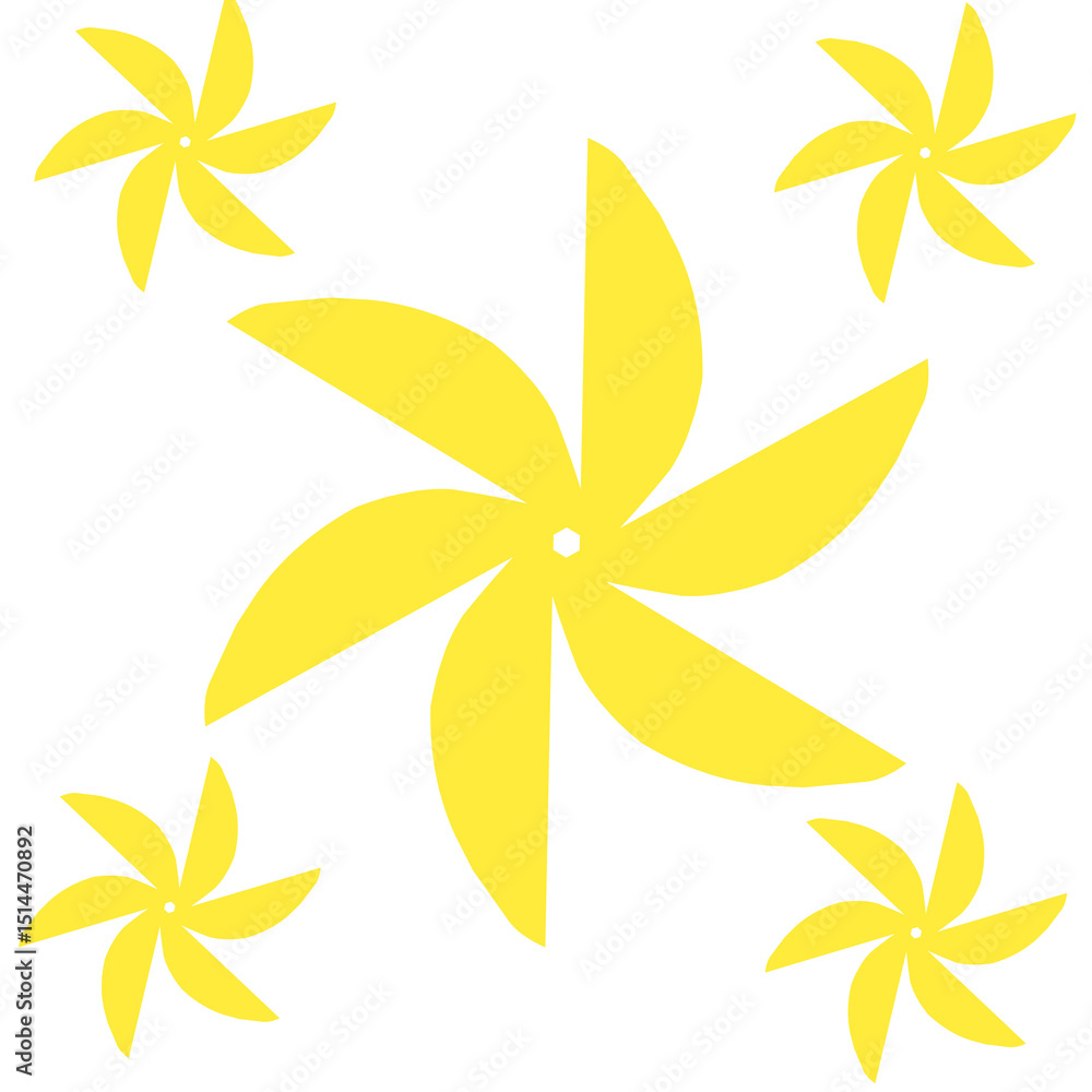 Obraz premium set of yellow flowers