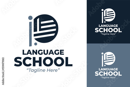 Elegant Language School Logo for Modern Educational Branding