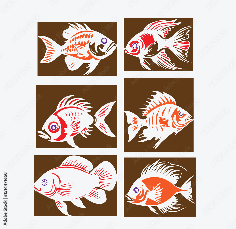 fish_group_vector_image fish_group_vector_image