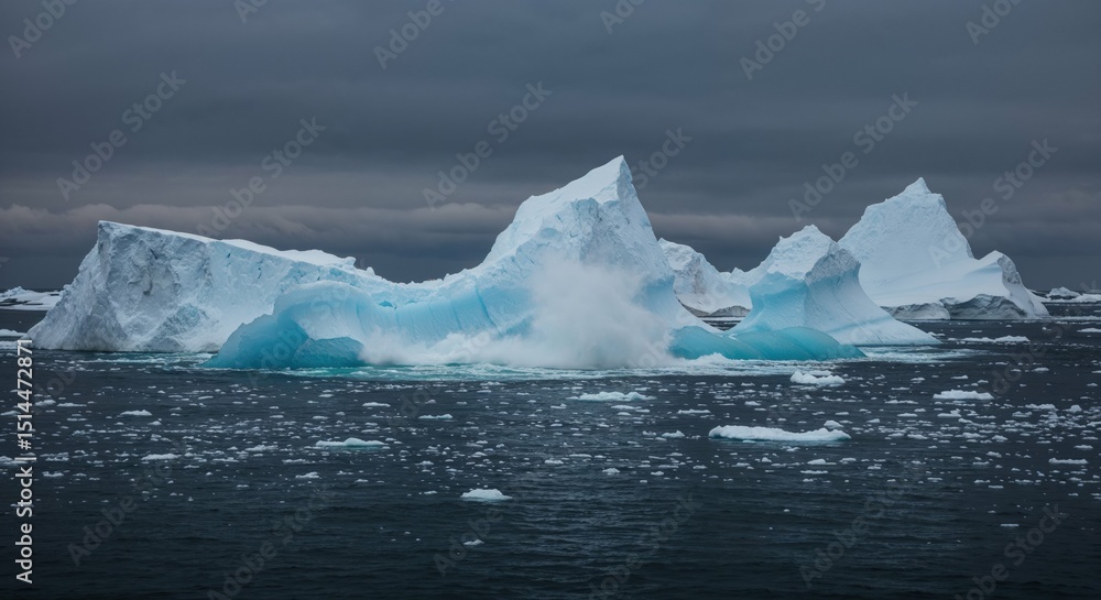 Iceberg antarctica arctic ocean glacier ice landscape nature sea cold water Iceberg antarctica arctic ocean glacier ice landscape nature sea cold water