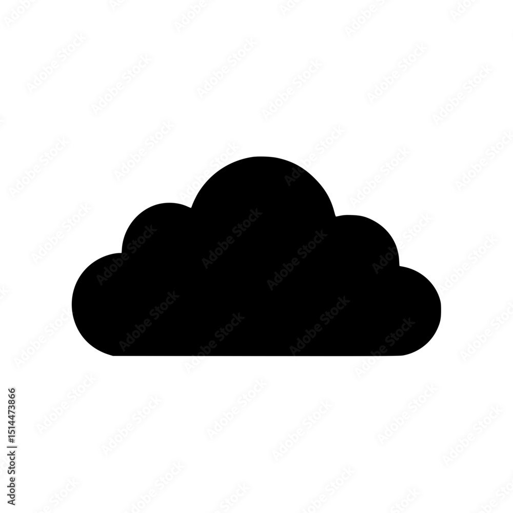Black silhouette of a cloud
Black silhouette of a cloud