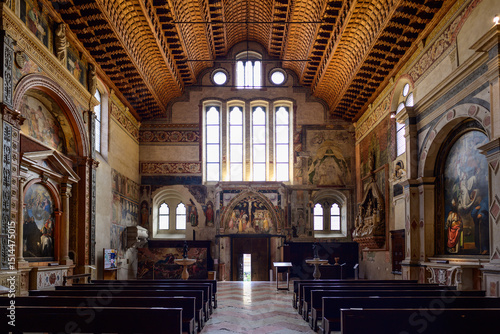 Chiesa San Fermo Maggiore Church Nave Interior in Verona, Italy
