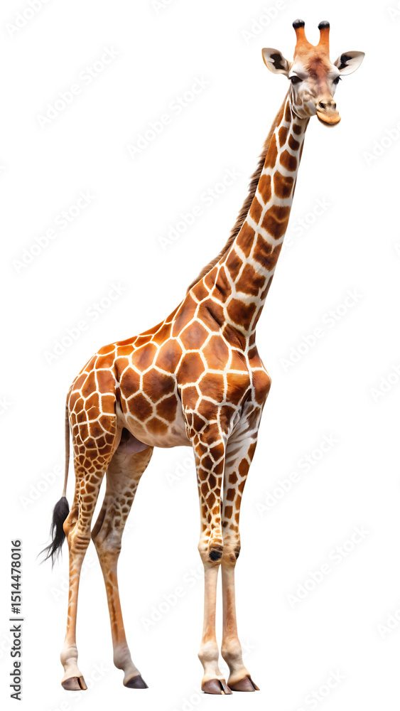 Fototapeta premium giraffe isolated on white background,PNG
