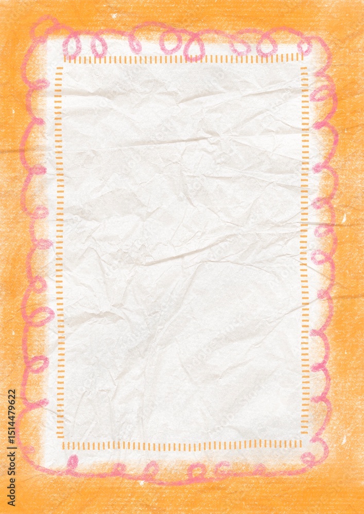 Obraz premium Doodle paper frame illustration background