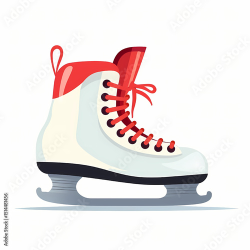 Ice Skate Illustration: A charming illustration showcases a solitary ice skate, poised with anticipation for gliding across the shimmering ice.