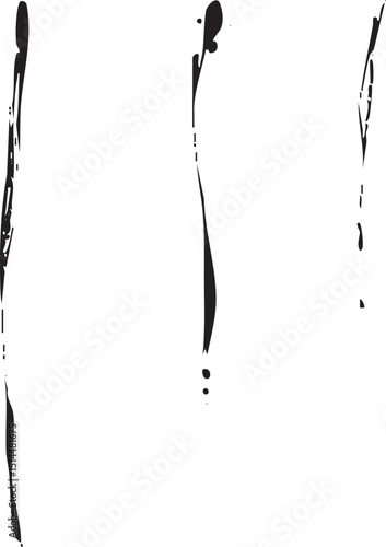 飛び散った墨の線・飛沫・飛び散り和風装飾