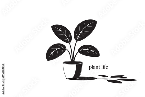 Eco-Friendly Tree and Plant Illustration for Nature-Themed Branding