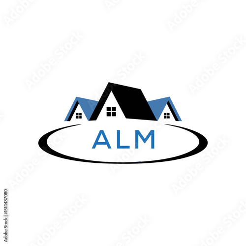 Initial ALM Letter Linked Logo for business and company identity. Modern ALM Letter Logo Vector Template with modern trendy golden logo.
