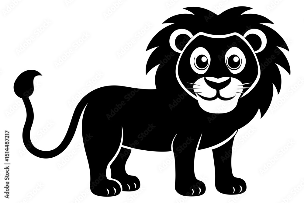 Obraz premium Smiling Safari Animal Kids Logo Art