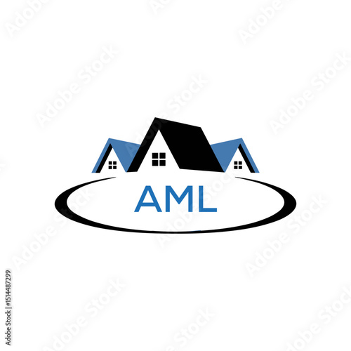 Initial AML Letter Linked Logo for business and company identity. Modern AML Letter Logo Vector Template with modern trendy golden logo.
