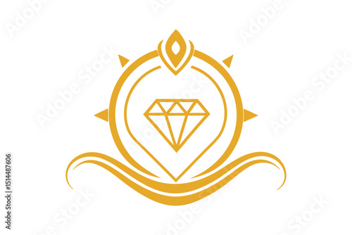 Luxury Jewelers Logo in Gold Vector Design