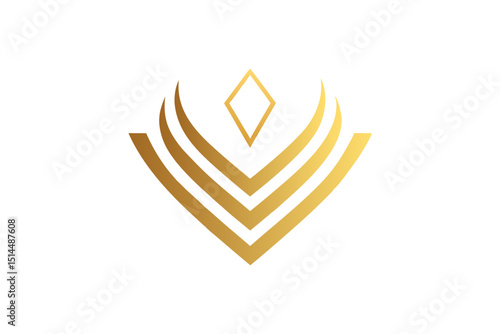 Gold Jewelry Shop Logo with Elegant Line Art