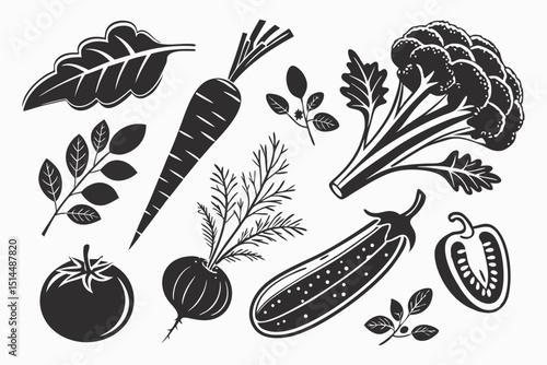 set of vegetables
