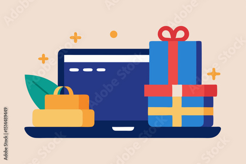 vector illustration of a gift box