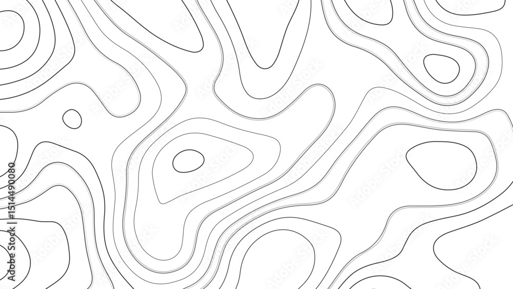 White Background with Black and Gray Contour Lines White Background with Black and Gray Contour Lines