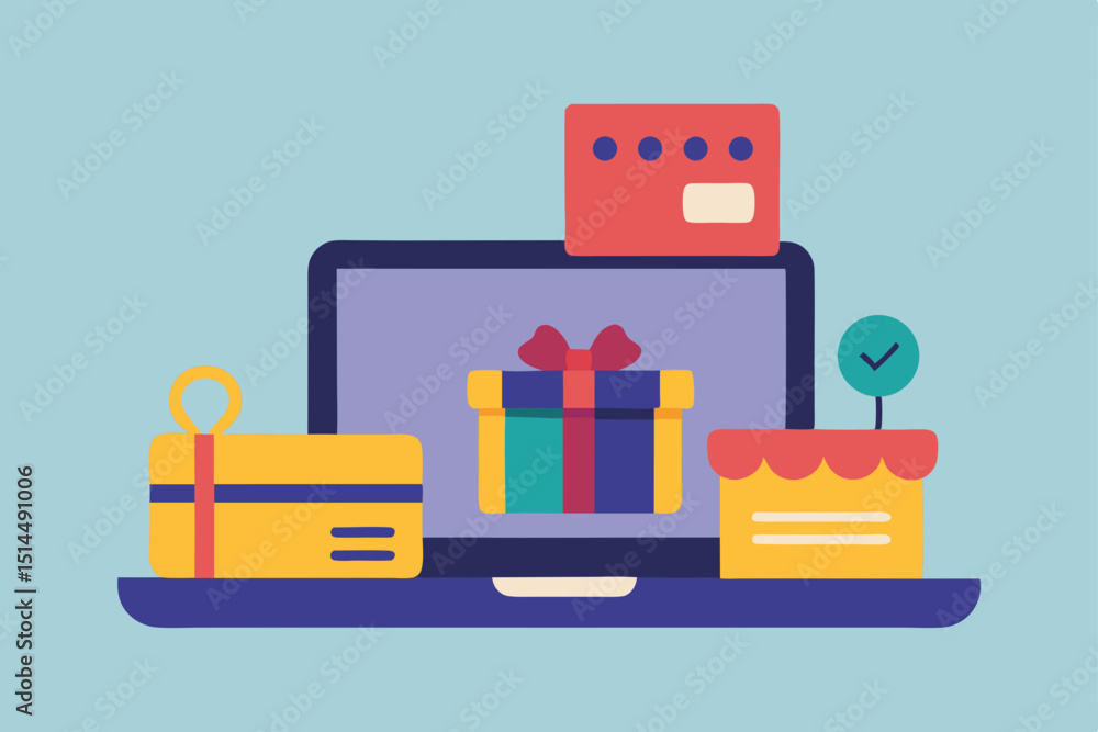 Obraz premium birthday cake with gift boxes