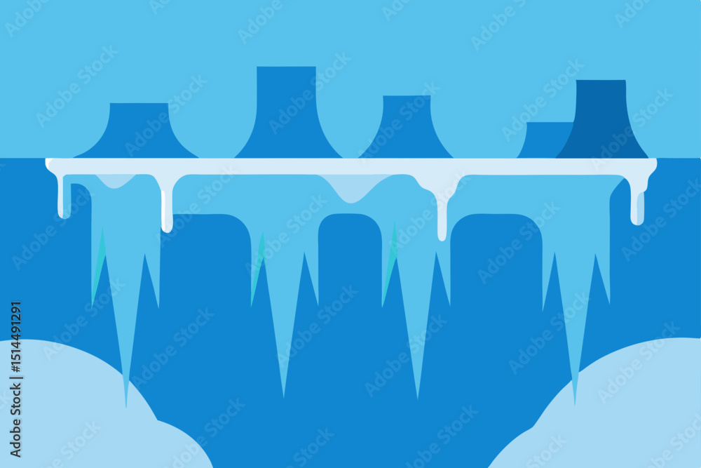 icicles on a blue background icicles on a blue background