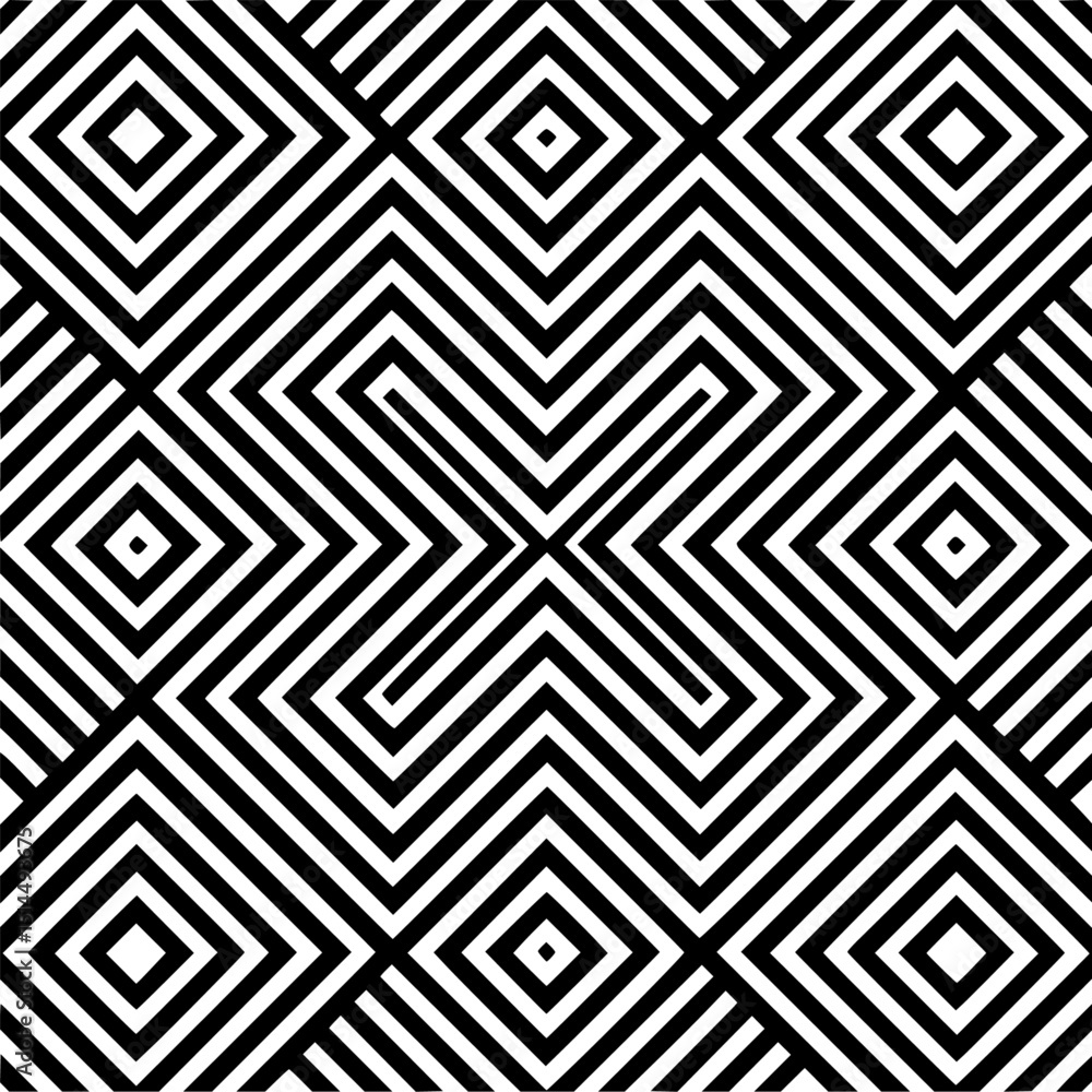 Abstract geometric pattern, black and white Abstract geometric pattern, black and white