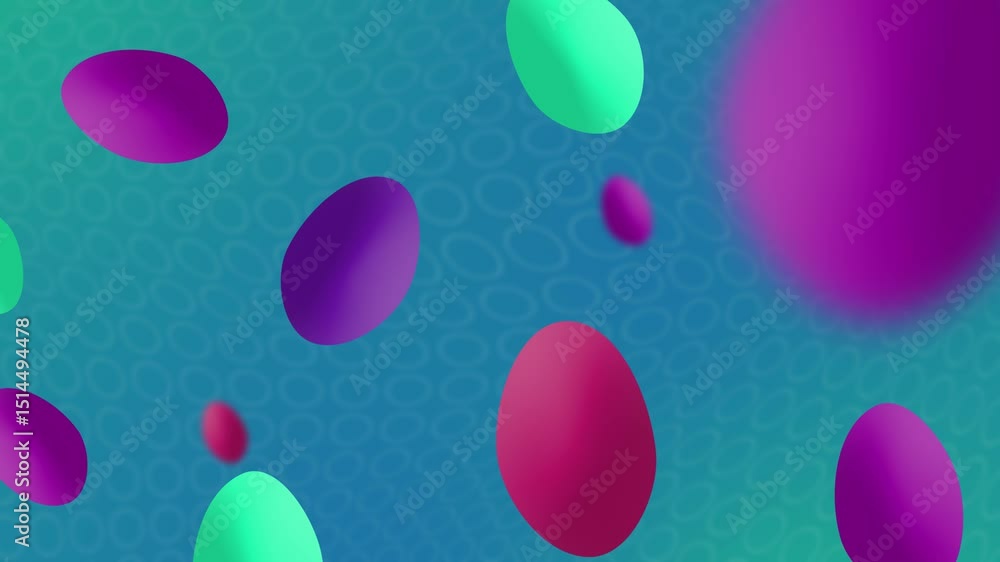 Seamless Loop of 3D Abstract Shapes Floating in Blue Environment with Retro Grid and Gradient Colors Seamless Loop of 3D Abstract Shapes Floating in Blue Environment with Retro Grid and Gradient Colors