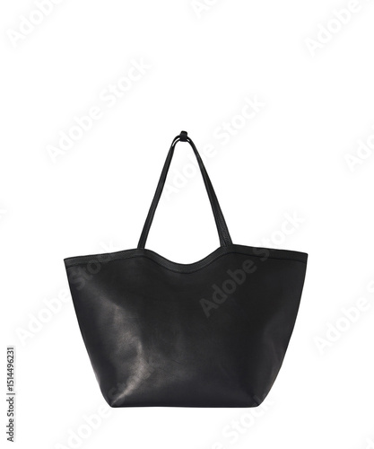Women's classic handbag, fashion bag transparent background, fashion purse handbag , Fashionable stylish Shoulder Bag mockup, Black leather woman's bag