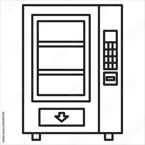 Beverage vending machine icon outline vector