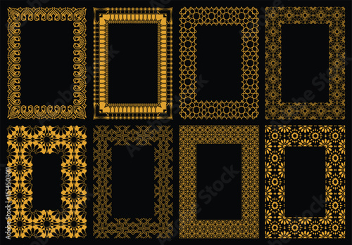 Bahrain Traditional Frame Pattern Vector Islamic
