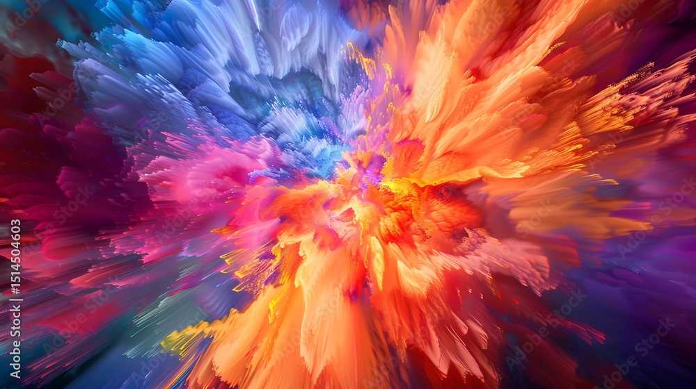 An energetic burst of colors blending and twisting in a dynamic display. An energetic burst of colors blending and twisting in a dynamic display.