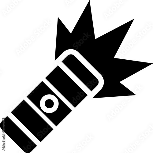 Rounded Filled Flash Light Icon