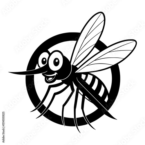 Stop mosquito sign vector art 
