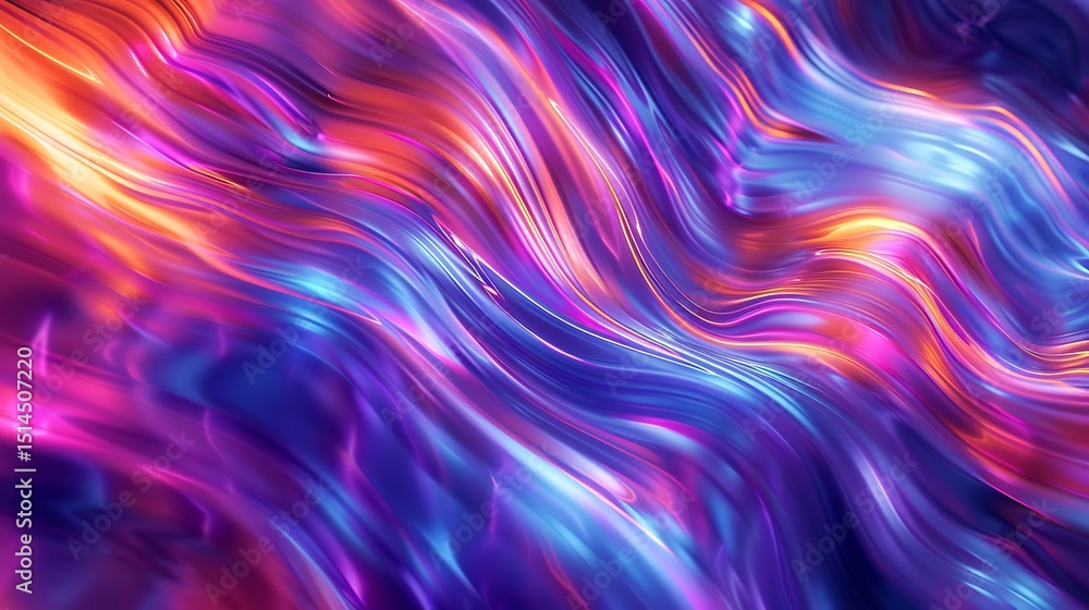 Fototapeta premium Colorful streaks blending and twisting, giving the illusion of fast-paced movement.