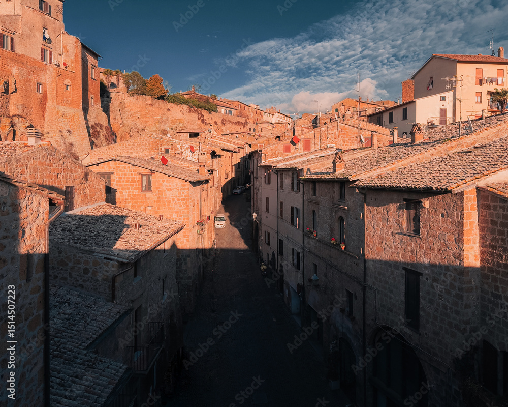 Fototapeta premium Narrow streets of Orvieto, Italy, old City