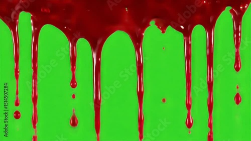Wallpaper Mural Blood Dripping on Green Screen Torontodigital.ca