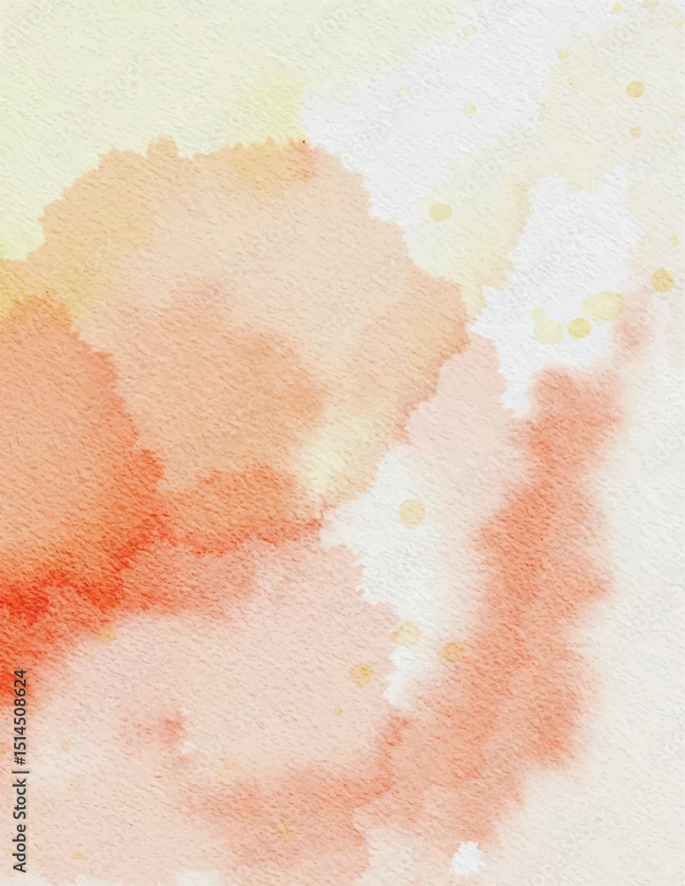 Fototapeta premium Orange watercolor background, Abstract orange watercolor background, Abstract paint gradient, Beautiful orange Watercolor Background, orange watercolour paper texture background