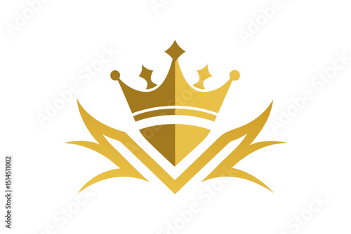 Golden Crown Business Logo with Royal Touch
