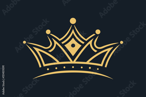 Golden Crown Emblem for Premium Brand