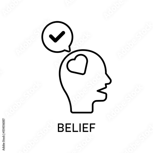 Icon a belief, isolated against a clean background.