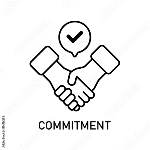 Icon a commitment, isolated against a clean background.