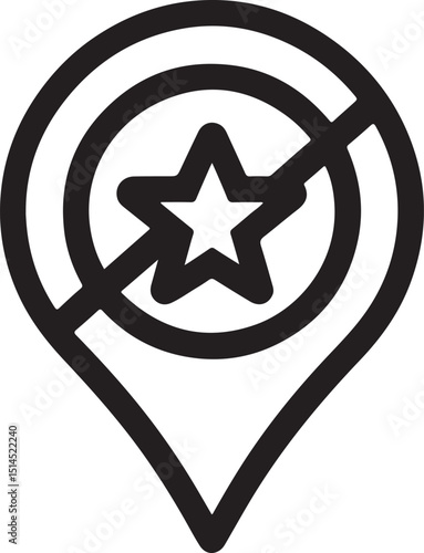 Location icon with favorite heart and direction arrow representing navigation destination places wayfinding maps travel guidance suitable for apps services