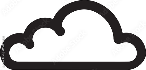Cloud icon representing weather data storage computing sky forecast and digital technology suitable for apps websites services visuals