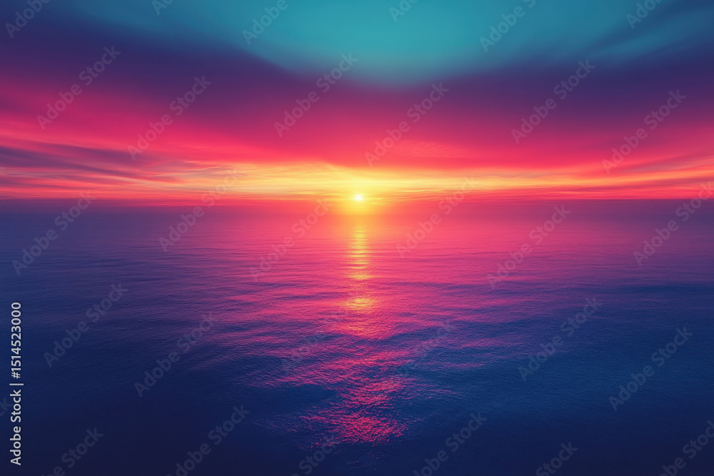 Obraz premium Sunset over the ocean.