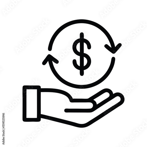 vector illustration of a dollar sign