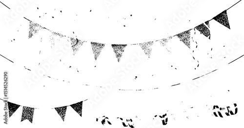 Colorful confetti, party flags isolated on white background.set of colorful ribbons
