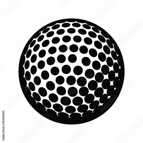 Golf Ball Icon Vector with Flat and Clean Look