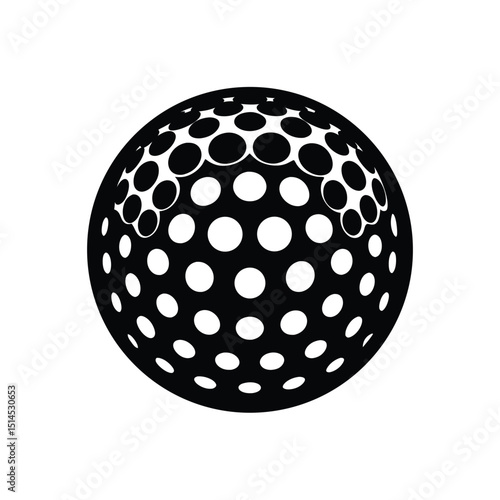 Golf Ball Icon Vector Isolated with Flat and Clean Look