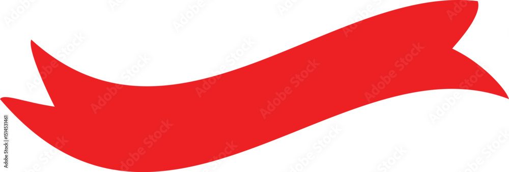 Obraz premium Red Ribbon Flat Design