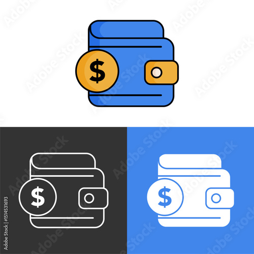 Digital Wallet with Money Icon